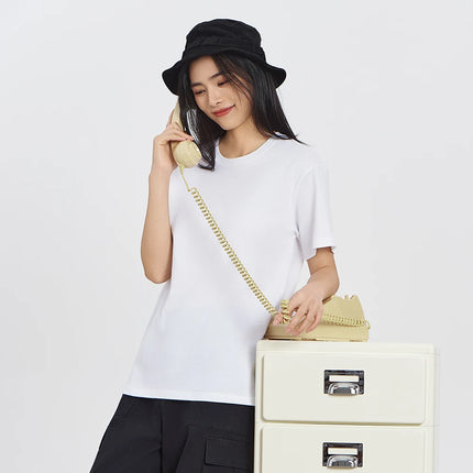 Unisex 100% Pure Cotton Solid Color Men's Summer Round Neck Short Sleeve T-Shirt 180g Cotton T-Shirt in 16 Colors
