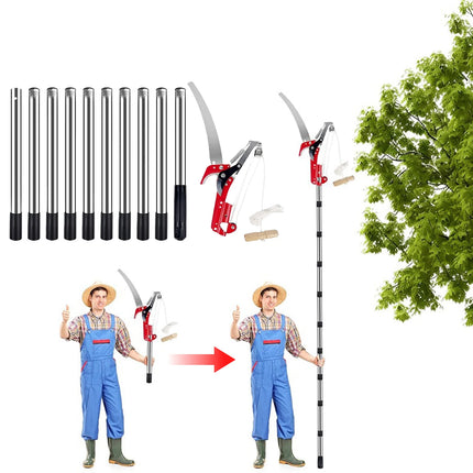 13ft Extendable Splicing Rod Trimming Tool with Handle Telescopic Pruning Shears for Fresh Branch Plant Flower