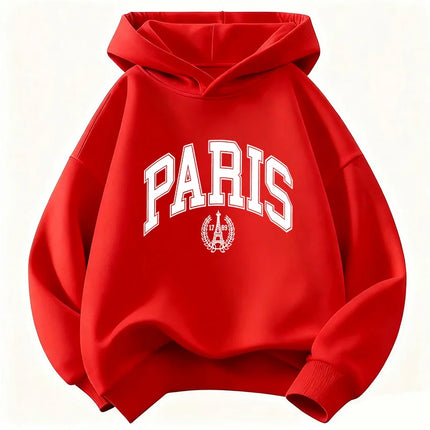 Y2k Fashion Paris Design Hoodie Kids Children's Sweatshirt Hoody for Boys Girls Autumn Spring Casual Hoodies