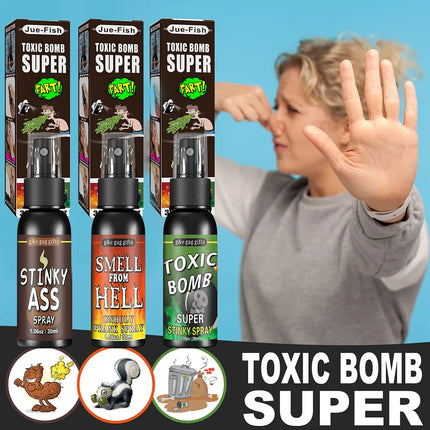  5-1PCS 30ml Fart Gag Spray Prank Joke Plastic Spray Can Stink Party Supplies Stinky Fart for Adults Kids Non Toxic Funny Toys