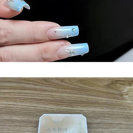 9-grid Solid Metal Fairy Cream Coffee Color UV Gel DIY Nail Art Retro Nail Polish
