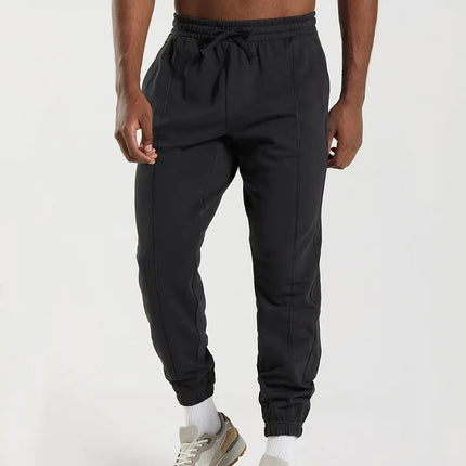 Men Sweatpants Olive Green Joggers Drawstring Waist Knit Pants Navy Blue Casual Pants Charcoal Black Slim Fit Lightweight
