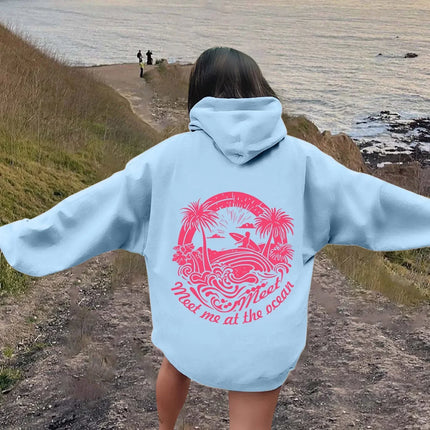 2026 Women's Letter Graphics Printed Hoodie Autumn Winter Hoodies Long Sleeved Fashion Casual HipHop Sweatshirt Harajuku Unisex