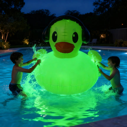Floating Pool Lights, Led Glowing Duck Pool Lights, Floatable, Waterproof Solar Pool Lights, Inflatable Floating Lights, Suitable for Swimming Pools, Parties, Gardens, Patios, Outdoor Decorations