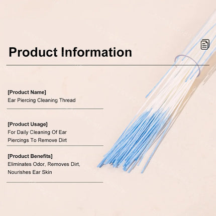 60Pcs Ear Hole Cleaner Tool Ear Piercing Cleaning Effective Disposable Ears Studs Anti-Blocking Ear Line Makeup Aftercare Tools