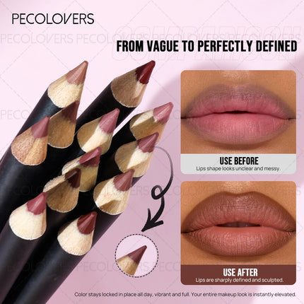 1 Pcs Matte Lip Liner & Lipstick Pencil, Waterproof Long-lasting Lip Liner Pen, Define Lip Lines, Smooth To Slide, Daily Makeup