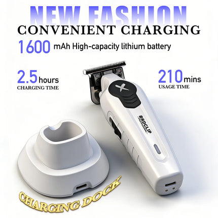 BRDCLIP Professional Hair Clippers Rechargeable Hair Trimmer Charging Base Haircut Machine DLC Blade Clippers For man BRD-FA1C