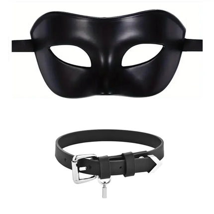 Valentine's Day Mask and Collar Set for Couples Costume Parties Cosplay and Fun Accessories to Spice Up the Celebration