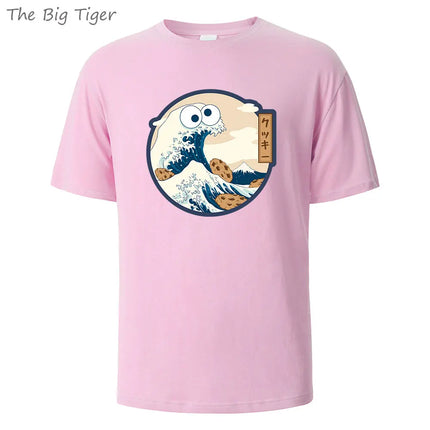 Color Painting Style Breathable Cotton Round Neck Tee Minimalist Design Lightweight Fabric Unisex Basic T Shirt Men's T-shirt