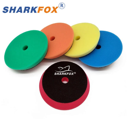 Sharkfox 5/6 Inch Sponge Car Polisher Waxing Pads Buffing Kit for Boat Car Polish Buffer Wheel Polishing Removes Scratches