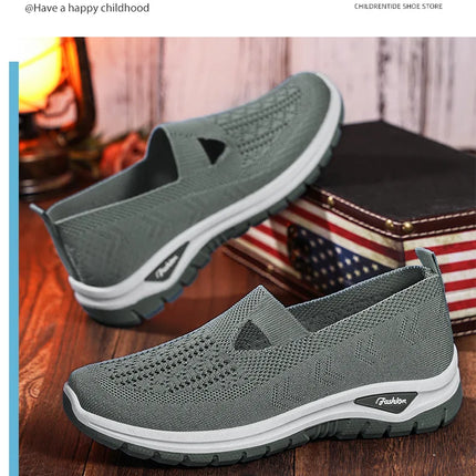 2025 New Mesh Women Vulcanized Shoes High Quality Women Sneakers Slip On Flats Shoes Women Loafers Plus Size 42 Walking Flat
