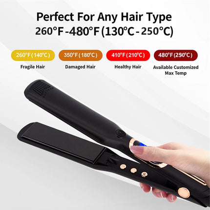 Hair Straightener 480F High Temperature Professional Wide Plates Irons MCH Hard Anodized Plate Treatment Hair Flat Iron