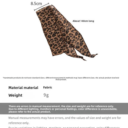 K-Style  Animal Print Polka Dot Scarf Belt Boho Hair Band TikTok Viral Spring Summer Satin Accessories Luxe Versatile Scarf