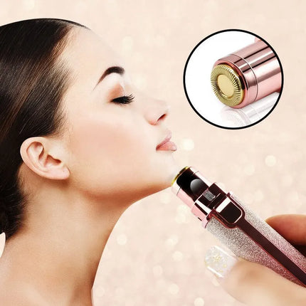 Portable 2 IN 1 Electric Epilator Eyebrow Trimmer Women's Body Facial Lip Epilator Rechargeable Mini Painless Razor Shave Shaver