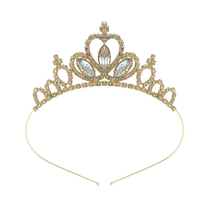 Kids Rhinestone Tiara Princess Headband for Girls Birthday Accessories Bridal Crystal Crown Tiara Wedding Hair Jewelry
