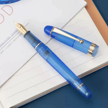 Asvine V126 Fountain Pen Vacuum Acrylic Filling EF/F/M Nib Beautiful Transparent/ Brown Matte White Writing Gift Set Stationery