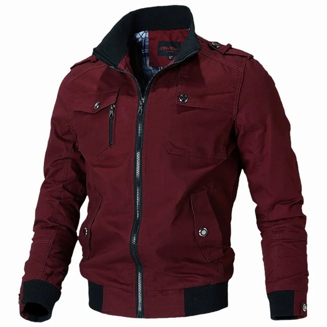 2025 New Spring Autumn Brand Fashion Men's Jacket Casual Jacket Outdoor Sports Jacket Spring and Autumn Military Motorcycle Coat