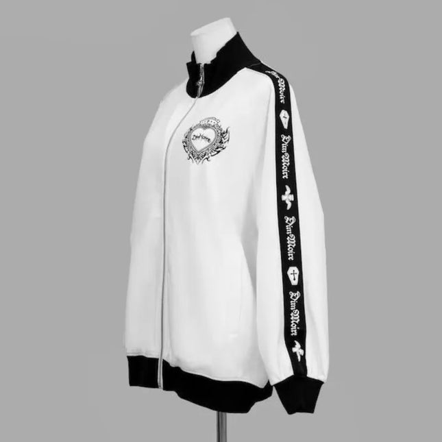 Vintage Subculture Personalized Design Street Rock Hip-hop Darkly Series Autumn New Loose Versatile Daily Jackets Zip Up Clothes