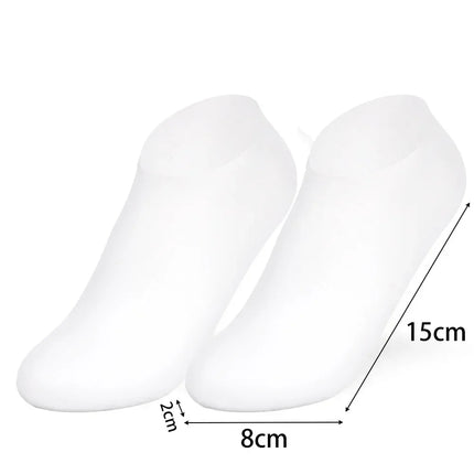 2 Pack Moisturizing Silicone Gel Socks for Dry Cracked Feet Nourishing Skin Lubricating Foot Care Massage Socks Manicure Tools
