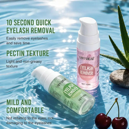10ml Eyelash Removal Gel Transparent Aloe Vera Cherry Essence Gentle Non-irritating Quick Removal Soften Eyelashes Cleaning Gel