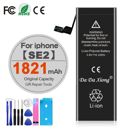 High Capacity Battery For iPhone 4 4S 5 5S 5C SE 2020 6 6S 7 8 SE2 Plus X XR XS 11 Pro Max Mobile Phone Pack New 0 Cycle Seal