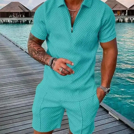 New 3D Digital Printed Men's Fashion Casual Sets Short Sleeve Polo Shirt Suit 2 Pcs Sets Sportwear Male Clothing Ropa Y2k Barata