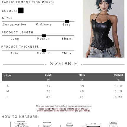 Sisterlinda Sexy Patchwork Tank Top Women Fashion Casual Faux Leather Sleeveless Irregular Hem Coquette Midnight Party Club Vest