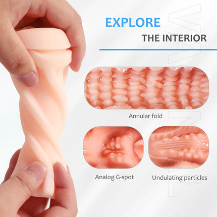 Male Masturbator Cup Vacuum Suction Silicone Pocket Pussy Blowjob Sex Toy for Men / Masturbateur Masculin Silicone Aspiration Vaginale Jouet Adulte