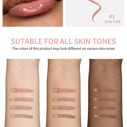 4colors Highly Pigmented Lip Liner Tattoo Matte Peel Off Enhance Lip Liner Lasting Lip Stain Waterproof Transfer-proof Lipstick