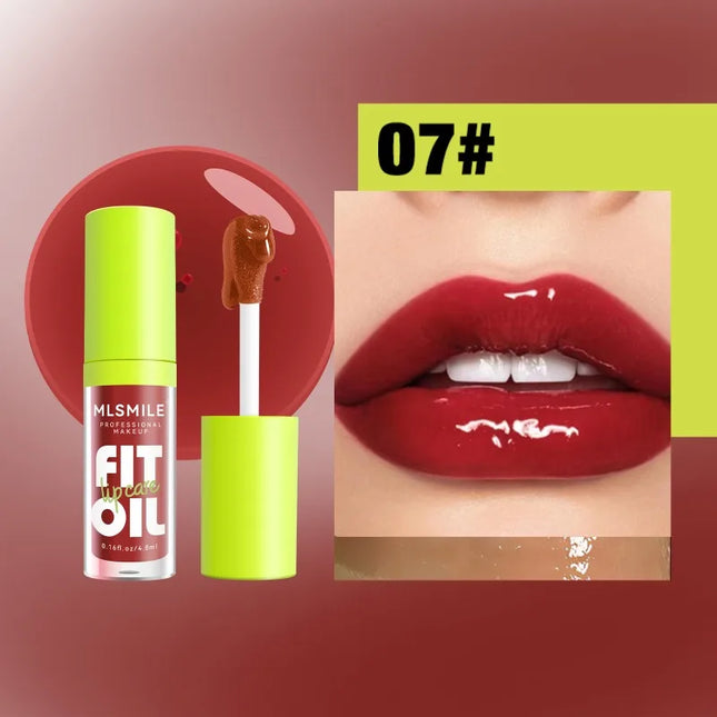 1Pc Moisturizing Lip Oil Clear Lip Gloss NonSticky Sexy Plumping Gloss Lips Lipstick Fashion Crystal Jelly Makeup Lip Care Tools