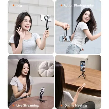 Foldable Portable Phone Holder Stand Magnetic Cell Phones Tripod Mount For Magsafe iPhone 16 15 14 13 12 Pro Max Samsung Xiaomi
