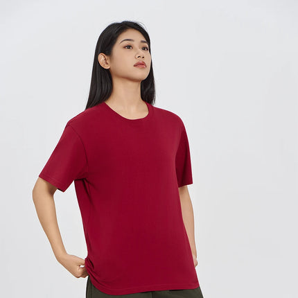 Unisex 100% Pure Cotton Solid Color Men's Summer Round Neck Short Sleeve T-Shirt 180g Cotton T-Shirt in 16 Colors