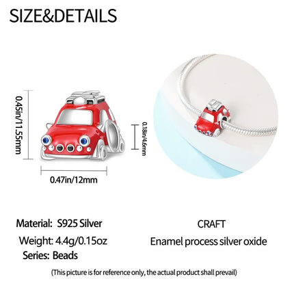 925 Sterling Silver Motorcycle Sports Car Bicycle Charms Pendents Fit Qikaola Original Bracelets Fine DIY Birthday Jewelry Gifts