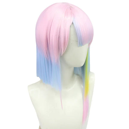 45cm Lucy Cosplay Wig Anime Cyberpunk Edgerunners Cosplay Lucyna Kushinada Multicolor Gradient Heat Resistant Hair Wig
