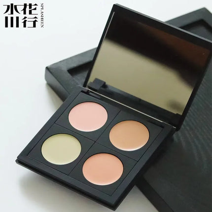SPLASHEEN 4 Colors Concealer Palette Cream Moisturizing Foundation Cover Acne Marks Dark Brightening Skin Tone Correction Makeup