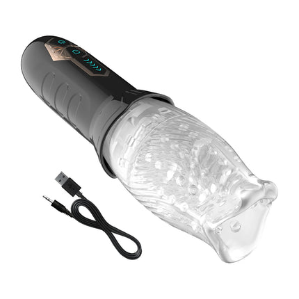 Smart Fitness Male Intimate Tool Adjustable Rotation Vibration Speed Elastic Soft Material Ergonomic Shape Waterproof