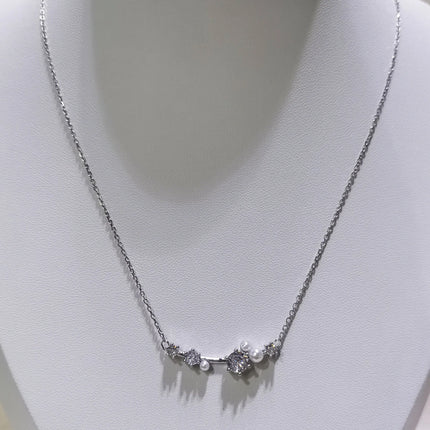 Original Heart Necklace 2025 Women's High Jewelry Set Luxury Pearl Necklace Earrings Ring Bracelet Suitable for Wedding Gifts