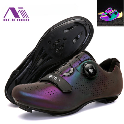 Professional Sneakers Men Ultralight  Cycling Shoes SPD Luminous Road Bike Shoes Self-Locking Bicycle  Cleat Shoes