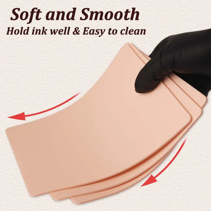 8/6/5/3/1pcs Tattoo Practice Skin 3MM Pro A4 Size Silicone Fake Skins for Permanent Makeup Training Skin Supply Tattoo Accessory