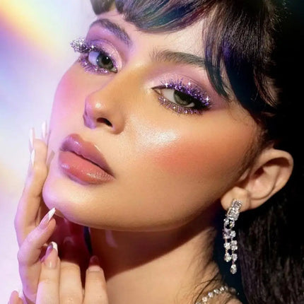 Diamond Mascara Shiny Galaxy Sequins Glitter Lash Mascara Eyelashes Waterproof Fast Dry Curling Thick Mascara Shimmer Makeup