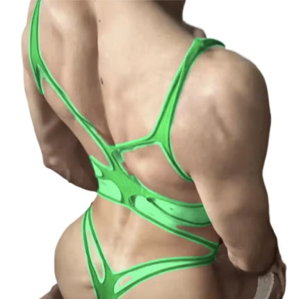 Colorful Men's Underwear Sexy Bodysuits Male Sleepwear Hot Pink Blue Purple Green Man Fishnet Clothes Man Club Wear Dropshipping