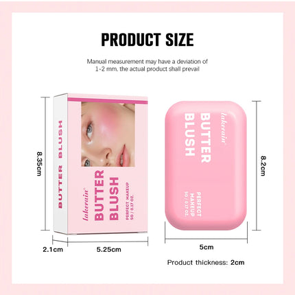 Lakerain Butter Blush Sweat-proof Waterproof Long-lasting Makeup Effect Brightening Even Skin Tones Face Contouring Cosmetics