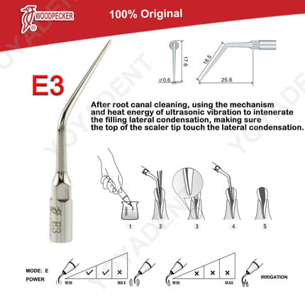 Woodpecker Tips DTE Dental Ultrasonic Endo Scaler Tips Scaling Tips Fit EMS UDS NSK SATELEC Scaler Handpiece Dentistry Tools