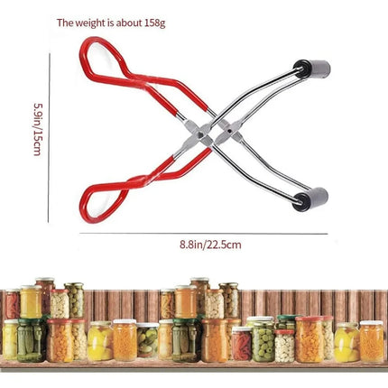 Good Canning Jar Lifter with Grip Handle Household Anti Clip Heat Resistance Anti Clip Jar Glass Bottle Holder Stainless Steel