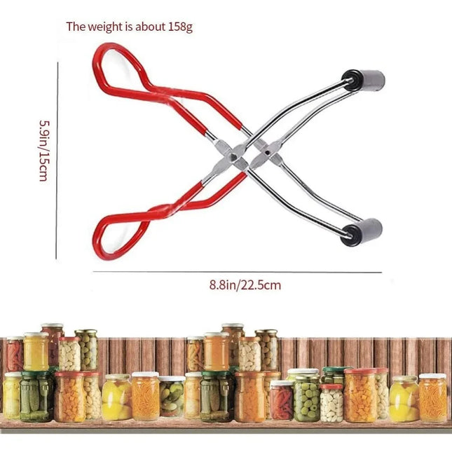 Good Canning Jar Lifter with Grip Handle Household Anti Clip Heat Resistance Anti Clip Jar Glass Bottle Holder Stainless Steel