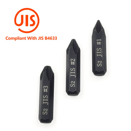 36mm JIS Impact Screwdriver Bits with 5/16“ Hex Shank, S2 Alloy Steel-Ideal for Japanese Automotive and Motorcycle Repairs