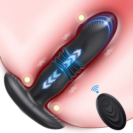 Thrusting Anal Vibrator Vibrating Butt Plug Sex Toys for Women Wireless Remote Anal Dildo Buttplug Prostate Massager for Men