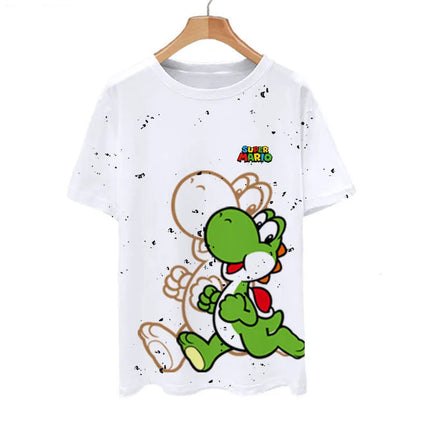 Super Mario Mario Luigi Mario Game Peripheral Summer Quick Dry 3D Short Sleeve T-shirt Men's and Women's Half Sleeve