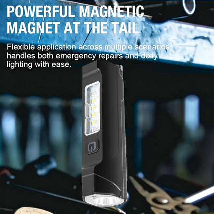 IR & Strong Light Flashlight Portable Pen Clip Magnetic Torch Multifunctional Outdoor Emergency Warning Lighting Flashlight