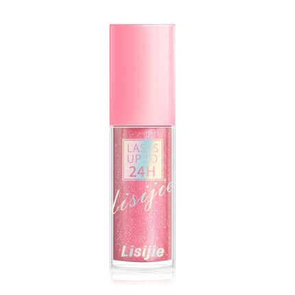 Diamonds Glitter Lip Gloss Lasting Waterproof Liquid Lipstick Pearl Shining Lip Color Sparkling Lip Makeup Lasts Up To 24H